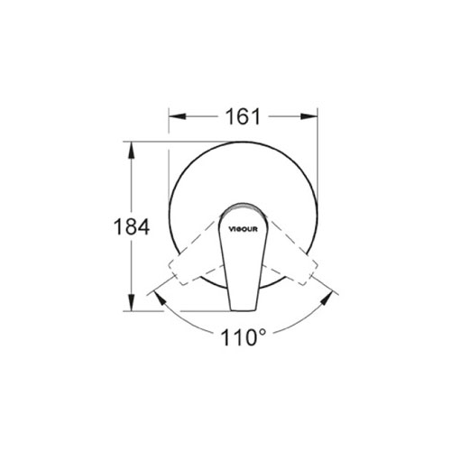 Baterie sprchová podomítková, vrchní díl pro VIGOURUPK, DERBY VIGOUR
