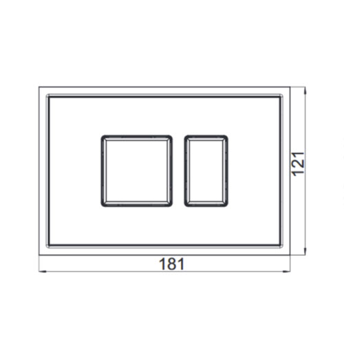 Tlačítko ovládací VIGOUR AI pro WC, sklo/plast, mátová/bílá