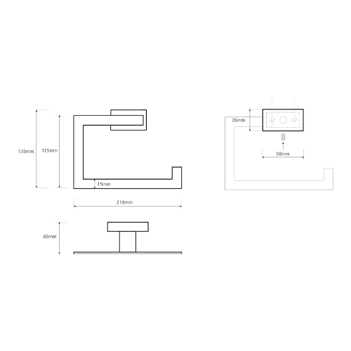 Držák ručníků kruh, PLAZA