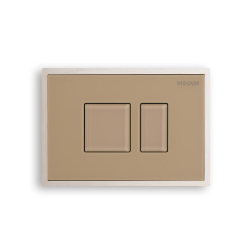 Tlačítko ovládací VIGOUR AI pro WC, sklo/sklo, slonová kost