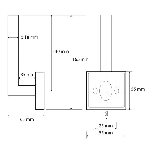 Držák toaletního papíru rezervní svislý, BETA