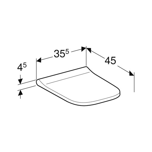 Sedátko klozetové, tenký design, automatika spuštění, rychloupínací kloubové závěsy, upevnění seshora, bílá, SMYLE SQUARE
