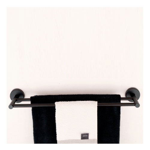 Dvojitý držák ručníků, nerez, povrch černý matný
(SLZD 10N)