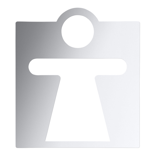 Ikona WC dámské, nerez lesk