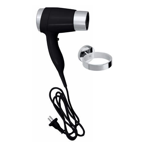 Fén černý s držákem, (set)