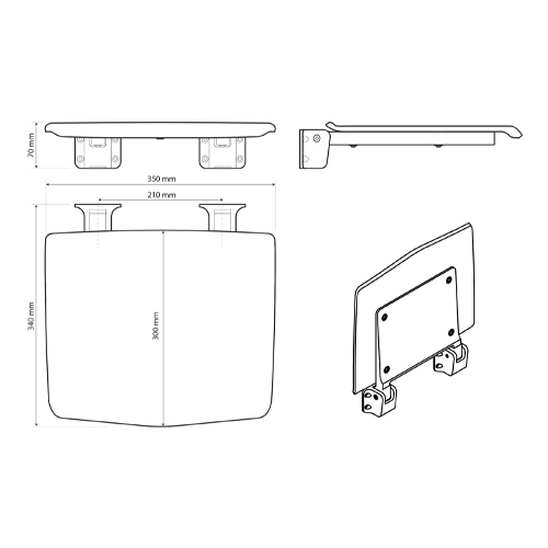 Sedátko sprchové 2, černé