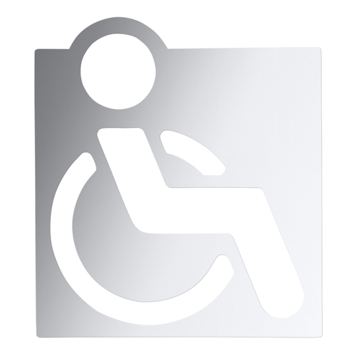 Ikona WC vozíčkář, nerez lesk