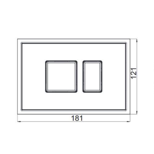 Tlačítko ovládací VIGOUR AI pro WC, plast/plast, bílá/bílá