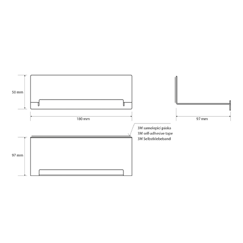 Polička 180 mm, NIVA