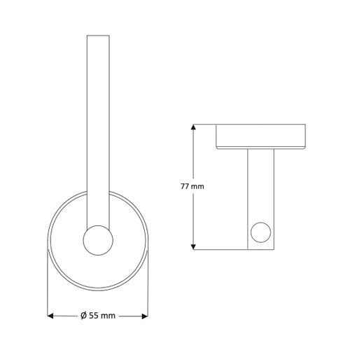 Držák toaletního papíru, nerez, povrch lesklý
(SLZD 23)