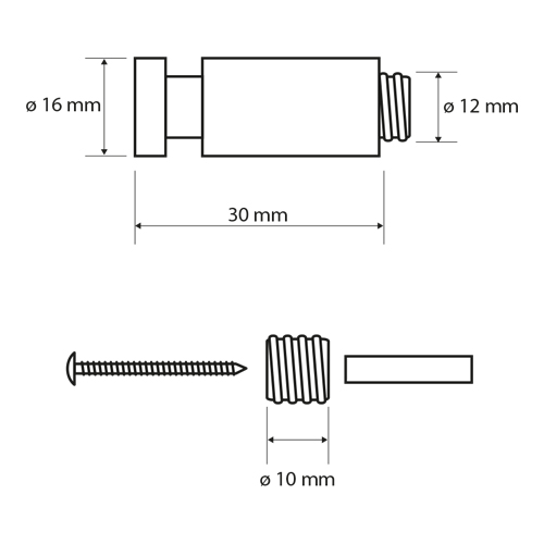 Věšáček 30 mm, NEO