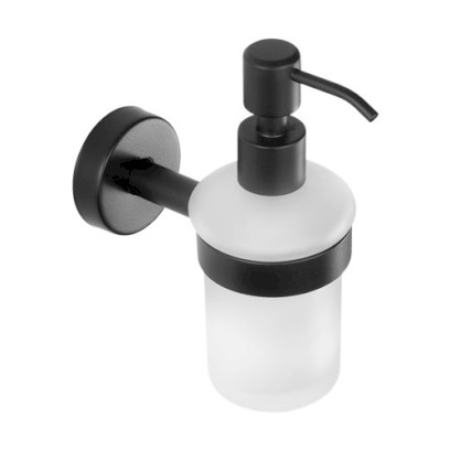 Dávkovač tekutého mýdla, nerez/sklo, povrch černý matný
(SLZD 14N)