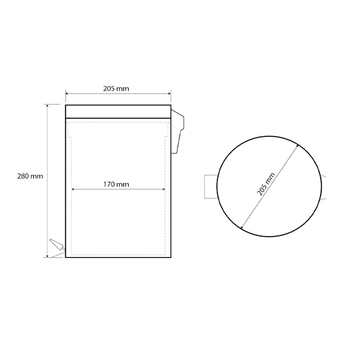 Koš odpadkový 5 l, soft close, bílý