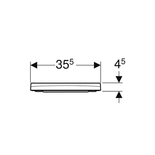 Sedátko klozetové, tenký design, automatika spuštění, rychloupínací kloubové závěsy, upevnění seshora, bílá, SMYLE SQUARE