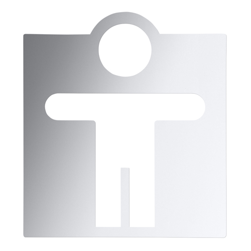 Ikona WC pánské, nerez lesk