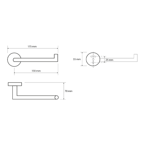 Držák toaletního papíru pravostranný, WHITE