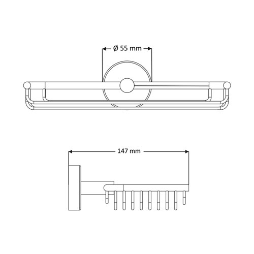 Mýdlenka, nerez, povrch černý matný
(SLZD 19N)