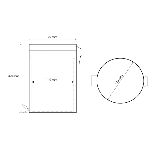 Odpadkový koš 3L, RETRO bronz