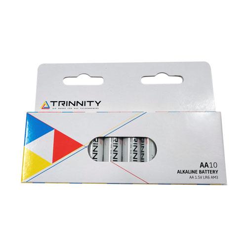 Baterie - alkalická AA, LR6, 1.5V, balení 10 kusů, TRINNITY