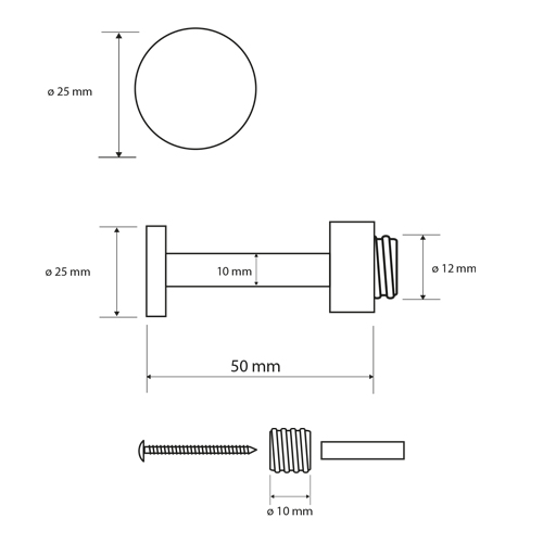 Věšáček na tašku 50 mm, OMEGA