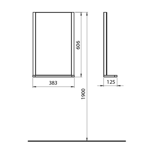 Zrcadlo s osvětlením 383 x 605 x 125 mm, s poličkou, lesklá bílá, REKORD