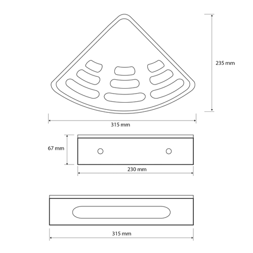 CYTRO mýdlenka do sprchy rohová, plast