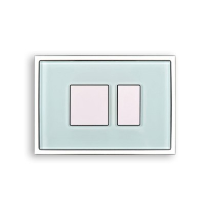 Tlačítko ovládací VIGOUR AI pro WC, sklo/plast, mátová/bílá