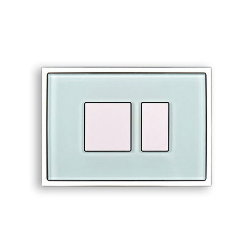 Tlačítko ovládací VIGOUR AI pro WC, sklo/plast, mátová/bílá