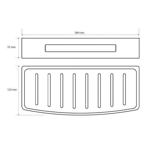 Polička do sprchy, plast/mosaz, CYTRO