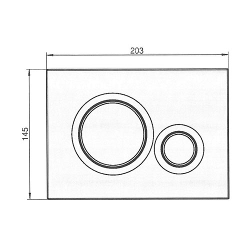Tlačítko ovládací oválné DON, dvojité ovládání, antracit matný