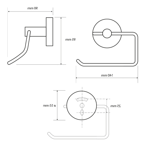 Držák toaletního papíru bez krytu economy, OMEGA