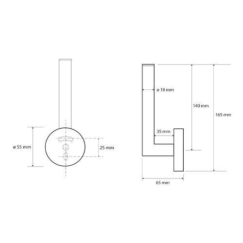 Držák toaletního papíru rezervní economy, WHITE