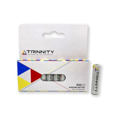Baterie - alkalická AAA, LR03, 1.5V, balení 10 kusů, TRINNITY