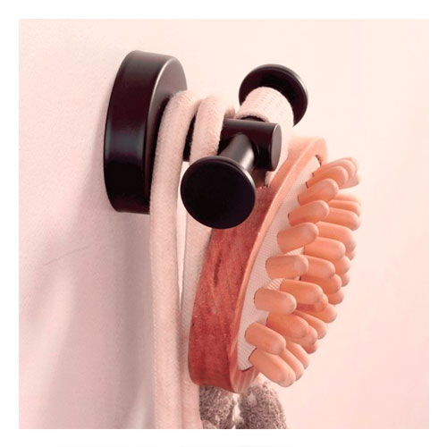 Dvojitý háček na ručníky, nerez, povrch černý matný
(SLZD 04N)