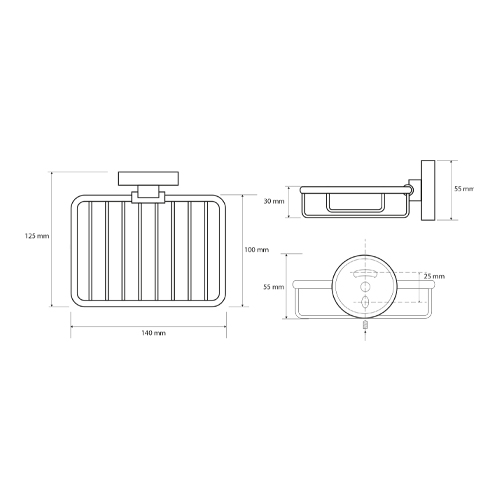 Mýdlenka obdélník drátěná, OMEGA