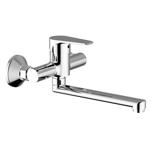 Baterie dřezová nástěnná, ploché ústí 200 mm (rozteč 150 mm), chrom, TRINNITY NEW