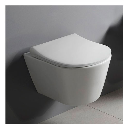 Sedátko k závěsnému WC AVVA s pomalým zavíráním,duroplast, bílá