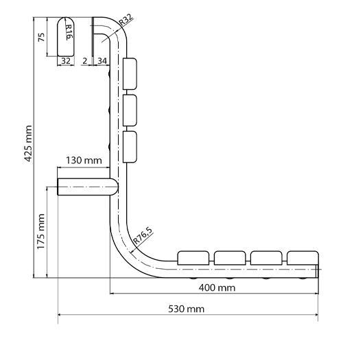 Sedátko sprchové závěsné na madlo, HELP