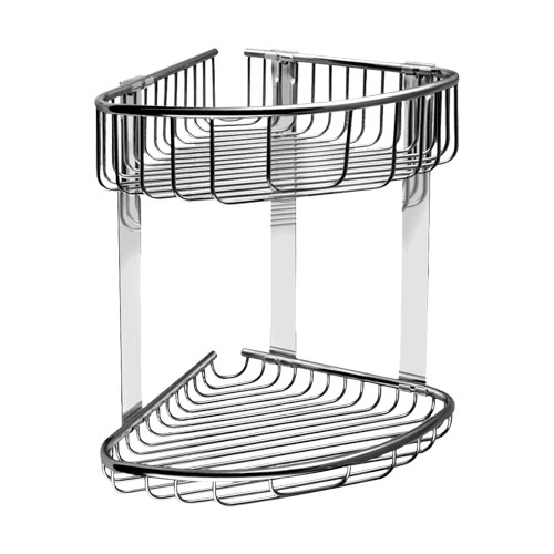 Dvojitá polička rohová, nerez, povrch lesklý
(SLZD 29)