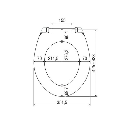 Sedátko klozetové s poklopem, nylonové závěsy, DERBY VIGOUR