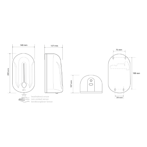 Dávkovač mýdla automatický 1100 ml