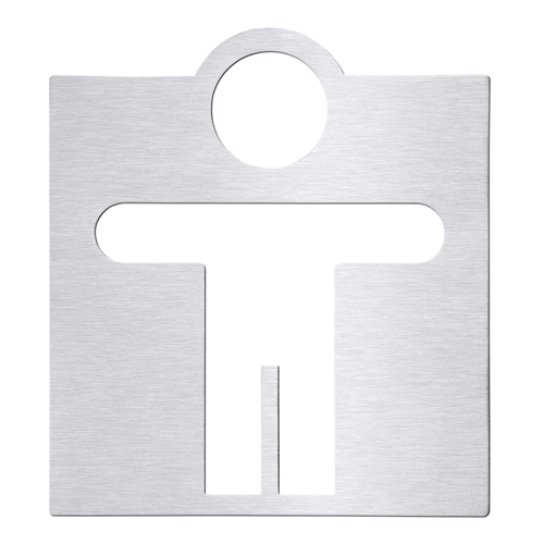 Ikona WC pánské, nerez mat