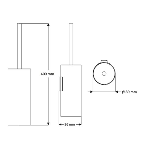 WC kartáč, nerez, povrch lesklý
(SLZD 31)