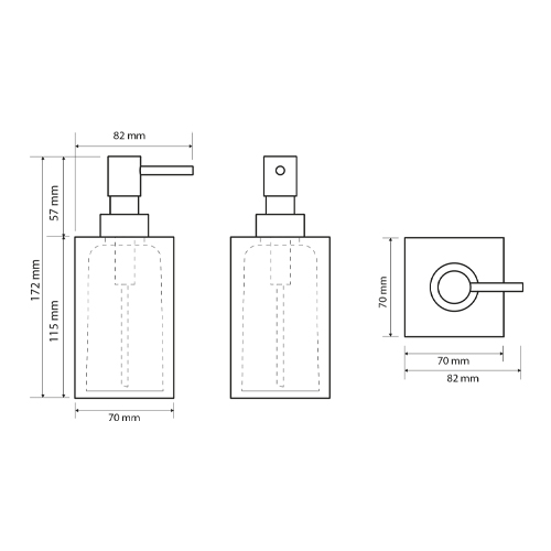 Dávkovač tekutého mýdla; černý, VISTA