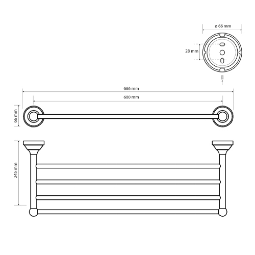 Polička na ručníky, KERA