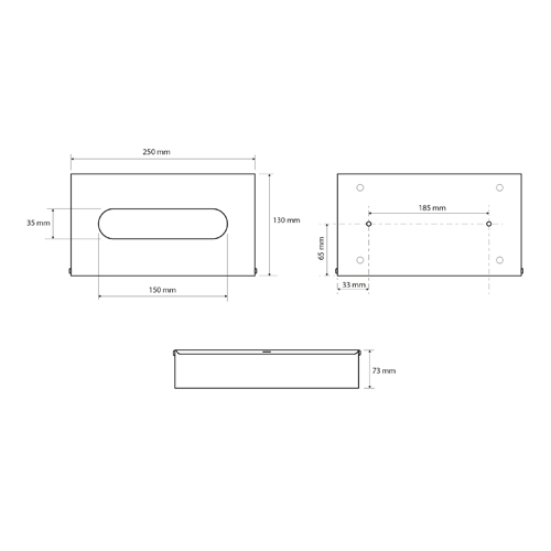 Zásobník na papírové kapesníky, DARK