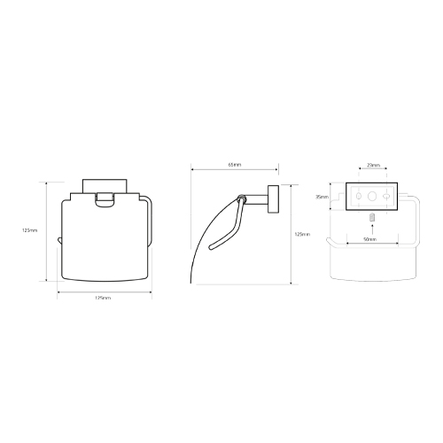 Držák toaletního papíru s krytem, PLAZA