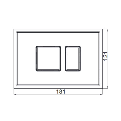 Tlačítko ovládací VIGOUR AI pro WC, sklo/sklo, slonová kost