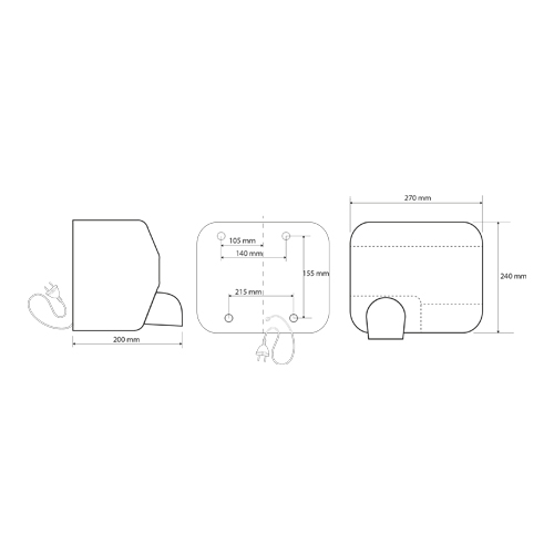 Osoušeč rukou automatický, nerez mat