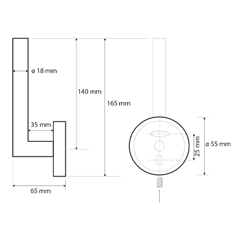 Držák toaletního papíru rezervní svislý, NEO